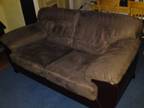 Brown Leather and Suede,  2 seater sofa